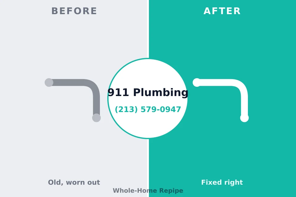 Before and after: plumbing company Las Vegas, NV